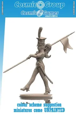 Figurine 54 mm basia chevaux legere of the guard